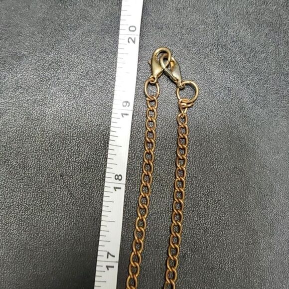 Gold tone necklace with black beads - Picture 11 of 11